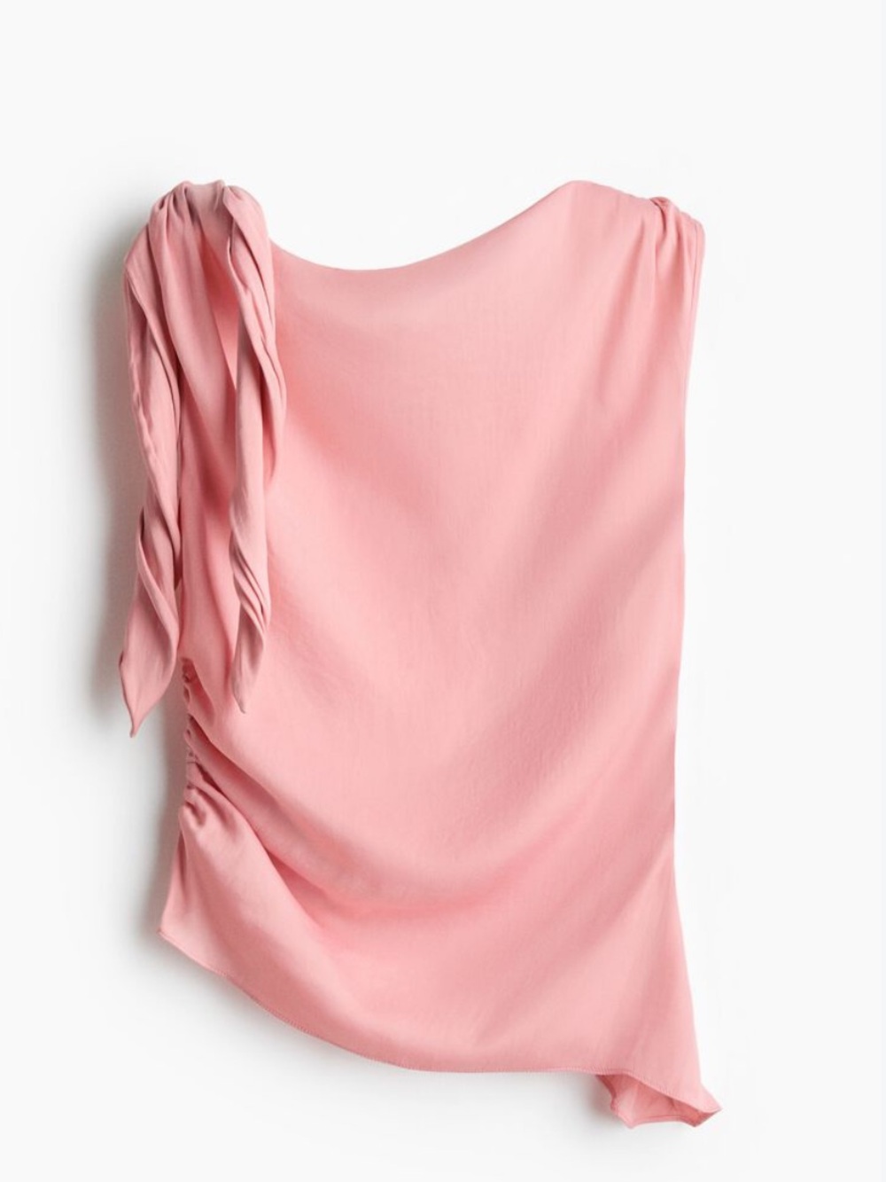 Asymmetric tie-detail top